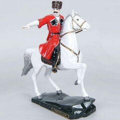 Сувенирная фигурка «Кубанский казак на белом коне» из искусственного камня