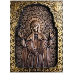 Большая резная икона «Святая София» из массива дерева