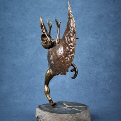 Статуэтка из бронзы «Шаман» в стиле арт декора