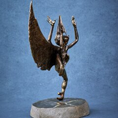 Статуэтка из бронзы «Шаман» в стиле арт декора