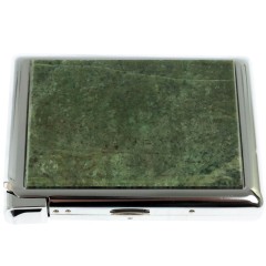 Сигаретница металлическая на 20 сигарет «Жадеит» с зажигалкой в подарок мужчине