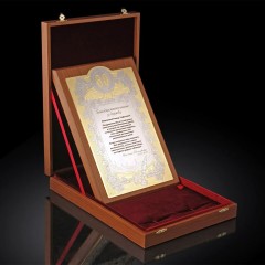 Наградная плакетка «Сотрудничество» в подарок партнёрам по бизнесу