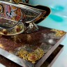 Интерьерный охотничий набор «Охота на утку» — композиция с украшенным ножом на подставке из натурального камня
