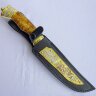 Подарочный нож «Янтарь» с позолоченным клинком