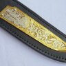 Подарочный нож «Янтарь» с позолоченным клинком