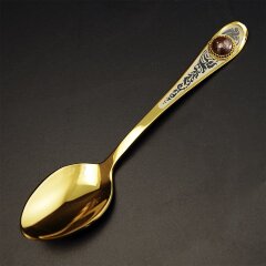 Подстаканник подарочный «Яшма» с каменной ручкой в подарок мужчине