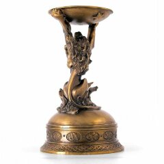 Бронзовый подсвечник «Лев» для интерьера дома