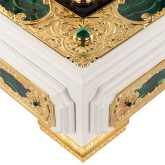 Малахитовые шахматы «Версаль» с фигурами в ларце