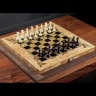 Подарочные шахматы «Флора» из карельской берёзы и янтаря