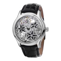 Серебряные мужские часы «STARS» (скелетон)