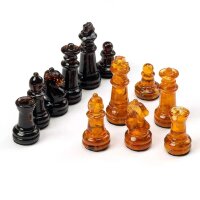 Шахматные фигуры «Фишер» из янтаря