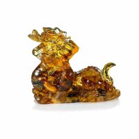 Миниатюрная фигурка из янтаря «Китайский дракон» — как символ нового 2024 года