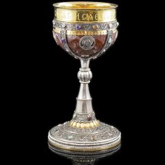 Серебряная чаша «Потир» с ювелирными вставками — Премиум подарки