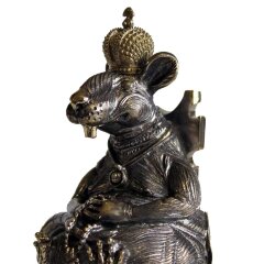 Бронзовая фигурка «Крыса на троне» в подарок коллекционеру