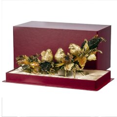 Сувенирная композиция «Птицы в саду» из натурального янтаря в подарок женщине