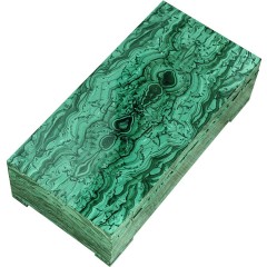 Изысканная малахитовая шкатулка «Хозяйка медной горы» с зелёным бархатом