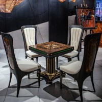 Игровой стол  для покера «ROYAL» из дуба и янтаря