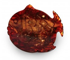 Тарелка из янтаря «Рыбка»