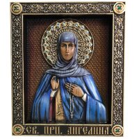 Именная икона «Преподобная Ангелина Сербская» с кристаллами Сваровски