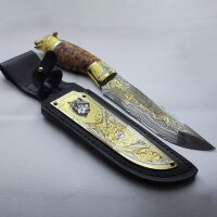 Сувенирный нож «Волк» с дамасским клинком