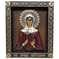 Именная икона «Святая мученица Наталия» с кристаллами Сваровски