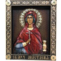 Именная икона «Святая великомученица Анастасия» с кристаллами Сваровски