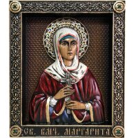 Именная икона «Святая великомученица Марина» с кристаллами Сваровски