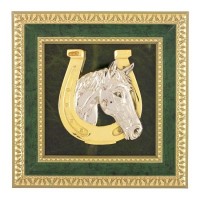 Настенное панно-багет «Подкова с головой лошади» (нефрит)