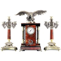 Каминные часы «Орёл» с канделябрами