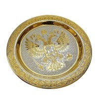 Сувенирная тарелка «Герб России» для интерьера